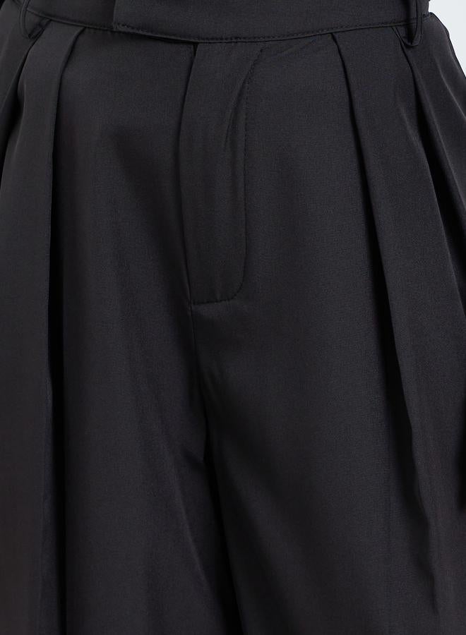 Styli Women Black Wide Leg Trousers - Image 2